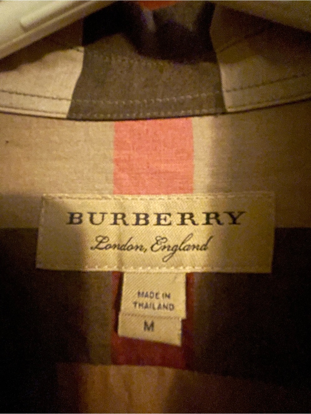 Burberry Classic Check Button-Up Shirt in Tan, Black, White, Red - Picture 7 of 10